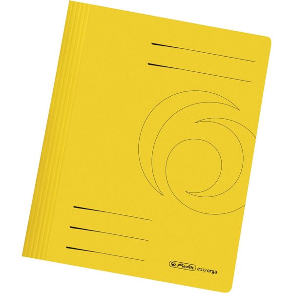 Raccoglitore A Fogli Mobili Herlitz Easyorga, Din A4, Cartoncino Manila, Giallo-image