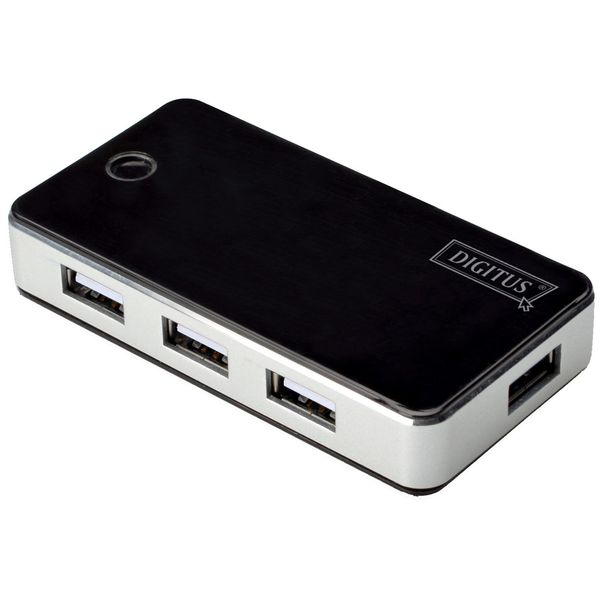 Digitus Usb-Hub 7-Port 2.0->7Xa2.0 M.Netzteil Schwarz-image
