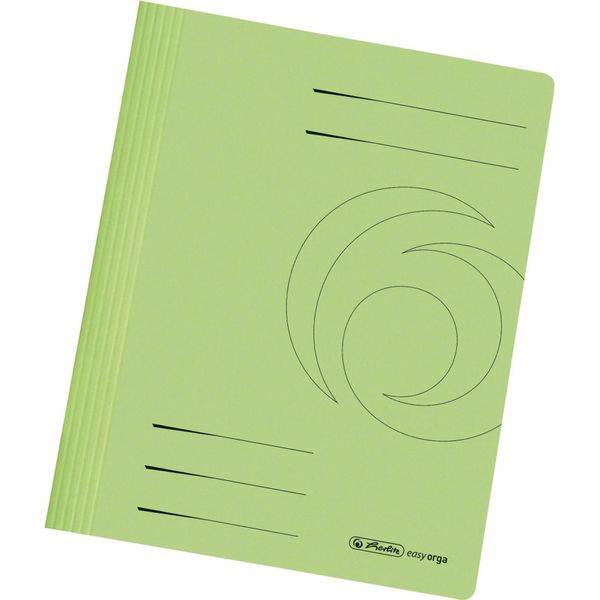 Raccoglitore A Fogli Mobili Herlitz Easyorga, Din A4, Cartoncino Manila, Verde-image
