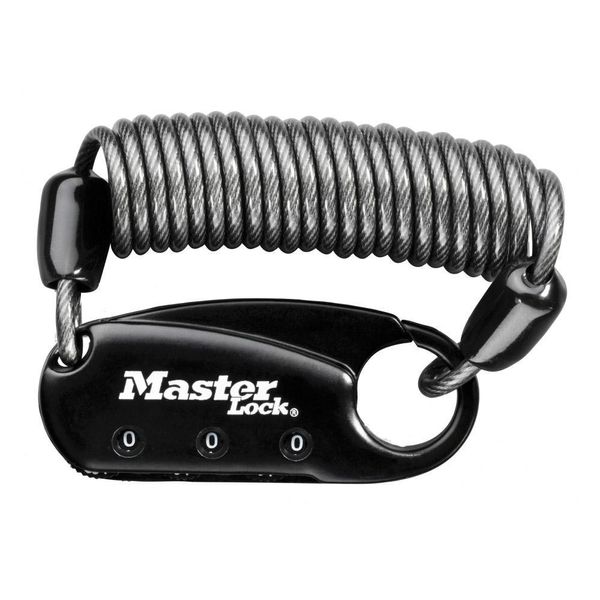 Moschettone Con Cavo Di Avvolgimento 1551EURDBLK - Master Lock-image