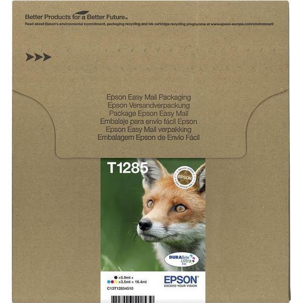 Epson T1285 Easy Mail Packaging - Confezione Da 4 Pezzi - Nero, Giallo, Ciano, Magenta - Originale - Scatola - Cartuccia D'inchiostro - Per Stampanti Stylus-image