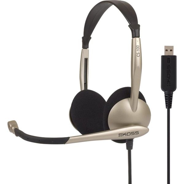 Koss | CS100USB | Cuffie | Cablate | In-Ear | Microfono | Riduzione Del Rumore | Oro-image