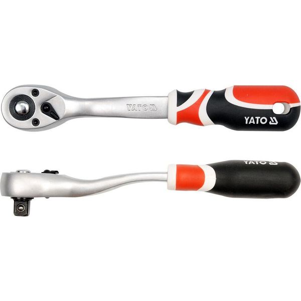 Yato YT-0732 Chiave A Cricchetto In Acciaio Al Cromo Vanadio 12,7 Mm Nero, Rosso-image