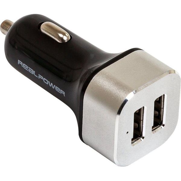 Realpower Realpower 176635 Caricatore Per Dispositivi Mobili Universale Nero, Argento Ac Auto-image