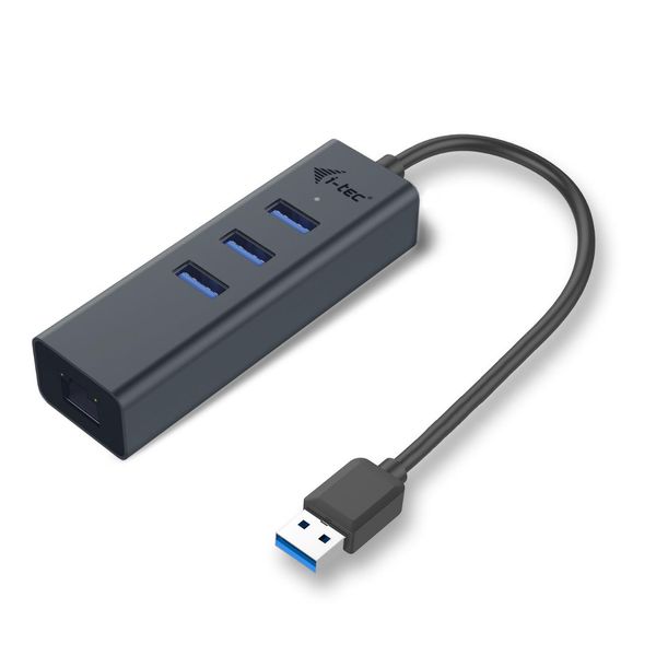 I-TEC I-Tec Metal Hub Usb 3.0 3 Porte + Adattatore Gigabit Ethernet-image