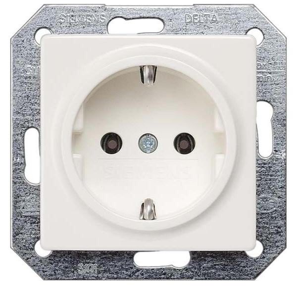 Siemens 5UB1511 Presa Schuko, Delta I-System, Bianco Titanio-image