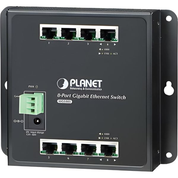 Planet WGS-803 Planet Industrial 8-Port 10/100/1000T Wall-Mount Switch (-10~60 Degrees C)-image