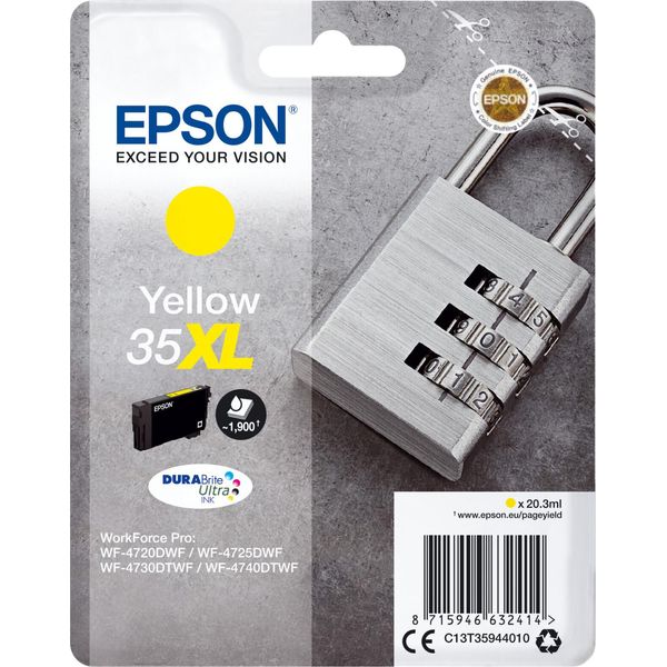 Epson Padlock C13T35944020 Cartuccia D'inchiostro 1 Pz Originale Resa Elevata (Xl) Giallo-image