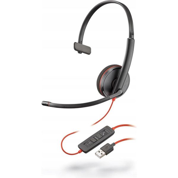 Poly Blackwire 3210 - Cuffie - Archetto - Chiamate E Musica - Nero - Monofonico - Digitale-image