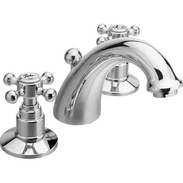 Sapho Reitano Rubinetteria Antea - Miscelatore Da Lavabo Con Bocca Di Erogazione, Installazione A 3 Fori, Cromo 3021-image