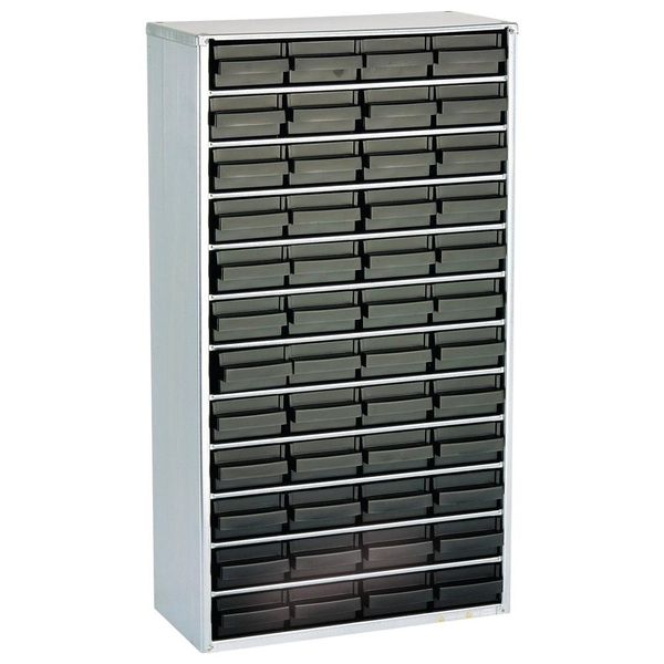 Esd Raaco 1248-01 Esd Steel Box (L X W X H) 306 X 150 X 552 Mm No. Of Compartments: 48 Incl. Pg Cable Content 1 Pc(S)-image