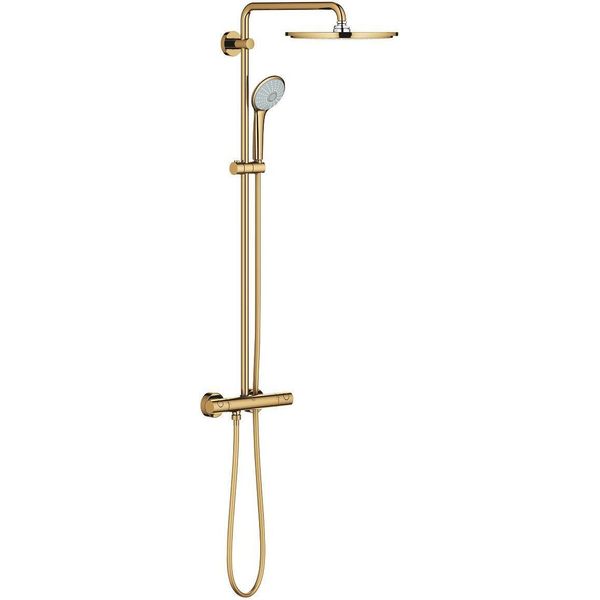 Sistema Doccia Con Miscelatore Termostatico Grohe Euphoria System Oro 26075GL0-image
