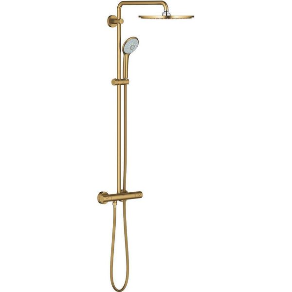 Sistema Doccia Con Miscelatore Termostatico Grohe Euphoria System Oro Spazzolato 26075GN0-image