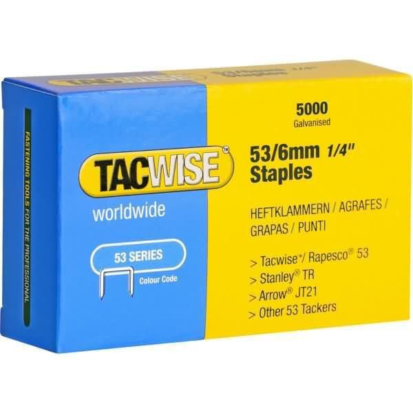 Tacwise 331 Graffe Tacwise 53/6 Mm, Zincate, 5.000 Pezzi-image