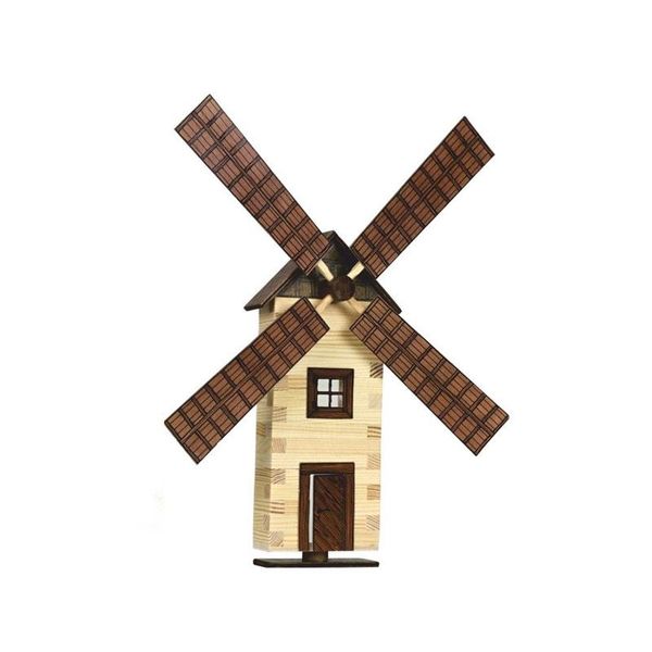Mulino A Vento Walachia Kit In Legno Per Parete-image