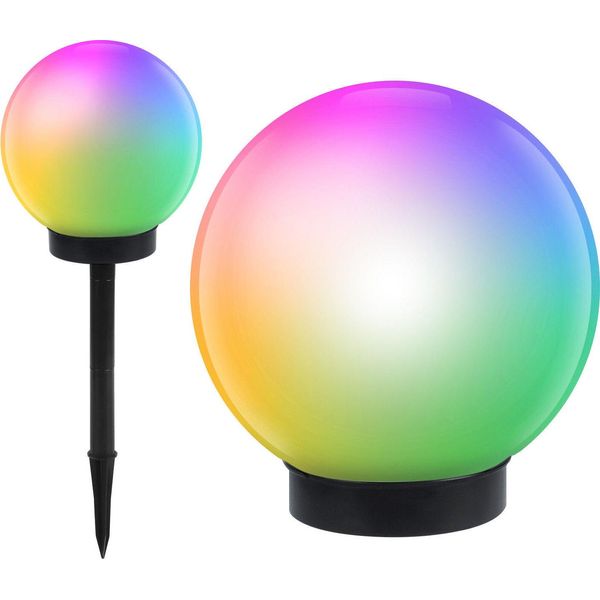 Globo Solare Globo Luminoso Globo Solare Lampada Da Giardino Crepuscolare Sensore Colorato 20X53-image