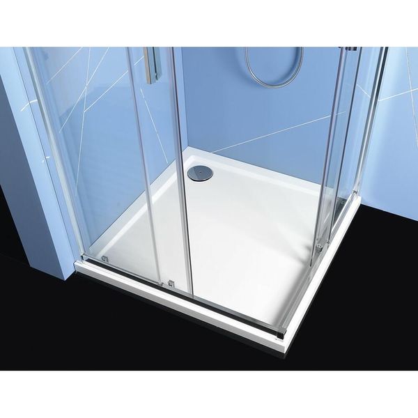 Polysan Easy Line - Schermo Doccia 800X800 Mm, Alluminio/Vetro Trasparente EL5215-image