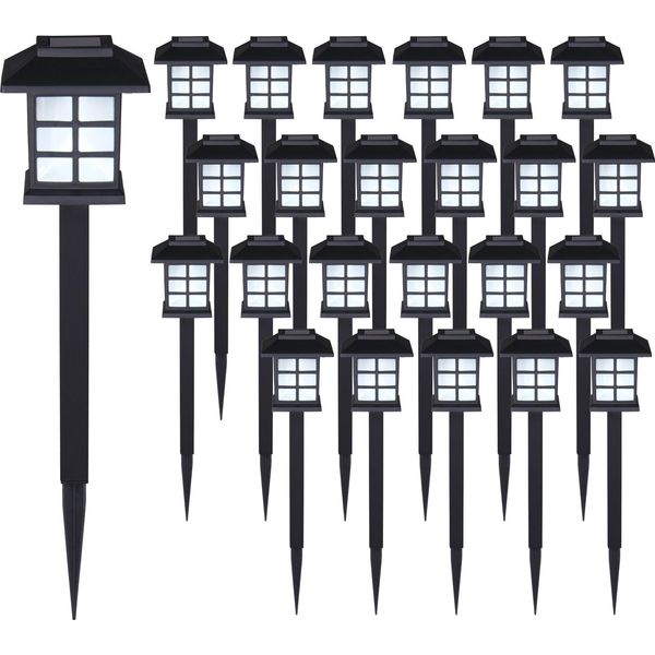 Deuba 24X Luce Led Da Giardino A Led Sensore Crepuscolare Illuminazione Da Terra Sentiero Esterno-image
