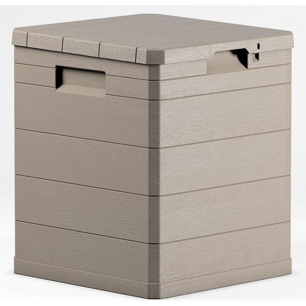 Contenitore Da Giardino In Plastica Toomax Woodys 90 L 42,5 X 44 X 50 Cm Grigio Chiaro-image