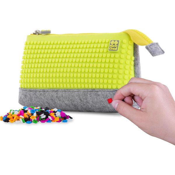 Pixie Crew - Valigia Grande Grigio / Giallo Neon-image