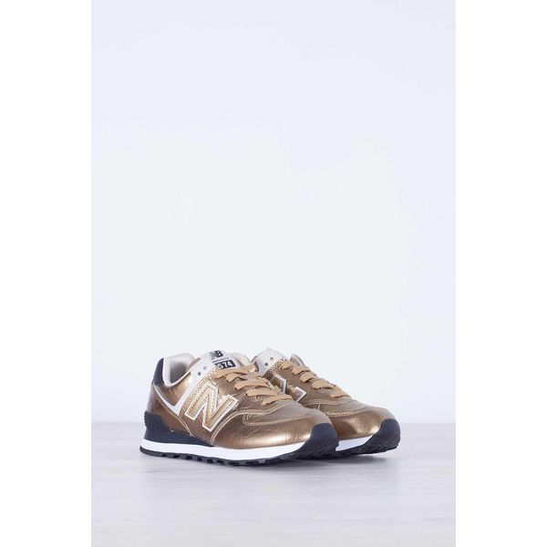 New Balance - Sneakers Donna 574 In Pelle Oro - Numero 37.5-image