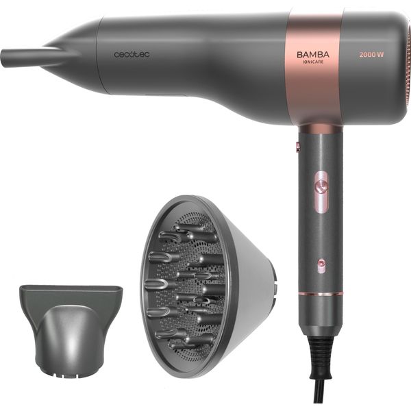 Cecotec Bamba Ionicare 6000 Rockstar Vision Asciugacapelli Ionico Con Motore Digitale 2000W Display Lcd Ioni Reali 5 Impostazioni Di Temperatura Funzione Aria Fredda-image