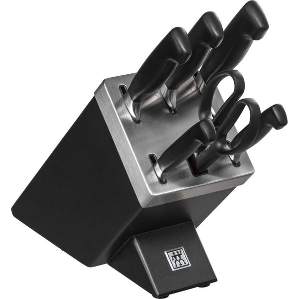 Zwilling Four Star - Ceppo Di Coltelli E Set Di Coltelli - 7 Pezzi - Nero-image