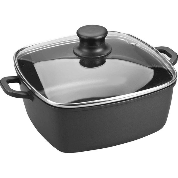 Lacor 25829 Padella Con Coperchio In Vetro 28 Cm, Alluminio Fuso-image
