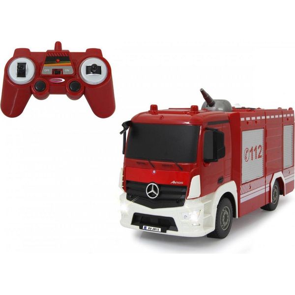 Jamara Vigili Del Fuoco Tlf Mercedes-Benz Antos Modello Radiocomandato (Rc) Camion Dei Pompieri Motore Elettrico 1:26-image