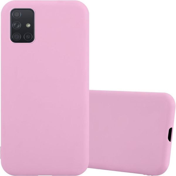 Custodia Cadorabo Per Samsung Galaxy A51 4G / M40S Custodia Protettiva In Rosa Custodia Per Cellulare Tpu Custodia In Silicone Cover-image