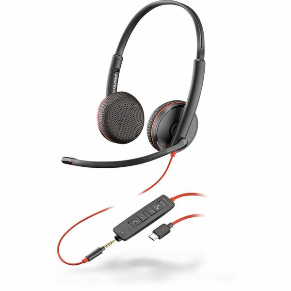 Poly 209751-201 Poly Headset Blackwire C3225 Binaural USB-C + 3.5Mm-image