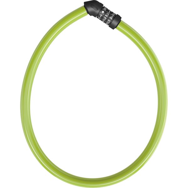 Abus 4408C - Serratura A Combinazione - Cavo In Acciaio Lungo 65 Cm Con Rivestimento In Plastica - Livello Di Sicurezza Abus 2 - Verde-image