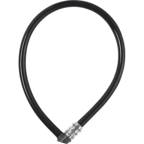 Serratura A Cavo Abus 3406C - Serratura A Combinazione - Cavo In Acciaio Lungo 55 Mm Con Rivestimento In Plastica - Livello Di Sicurezza Abus 1 - Nero-image