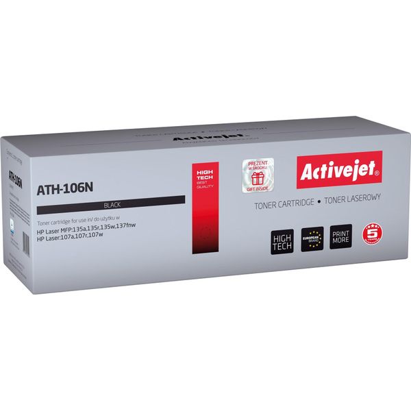 Activejet ATH-106N Toner (Replacement For Hp 106A W1106A; Supreme; 1000 Pages; Black)-image