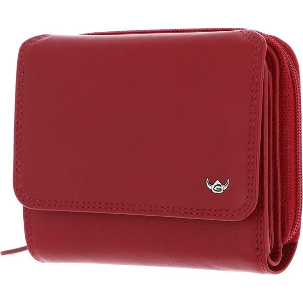 Golden Head Pelle Portafoglio Polo Rfid Protect Zipped Billfold Coin Wallet Red Rosso-image