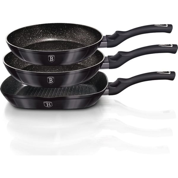 Berlinger Haus Set Di 3 Teglie In Granito Bh-6904 Carbon Pro-image