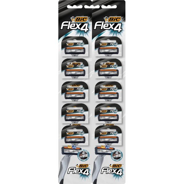 Rasoio Da Uomo Bic Flex 4 Classic - 10 Pezzi Per Un Comfort Di Rasatura Di Alta Qualità-image