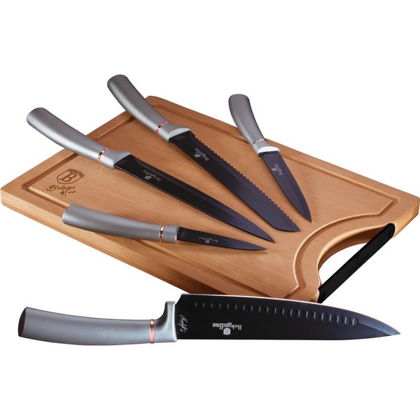 Berlinger Haus Set Di 5 Coltelli Da Cucina Con Tagliere 28136-image