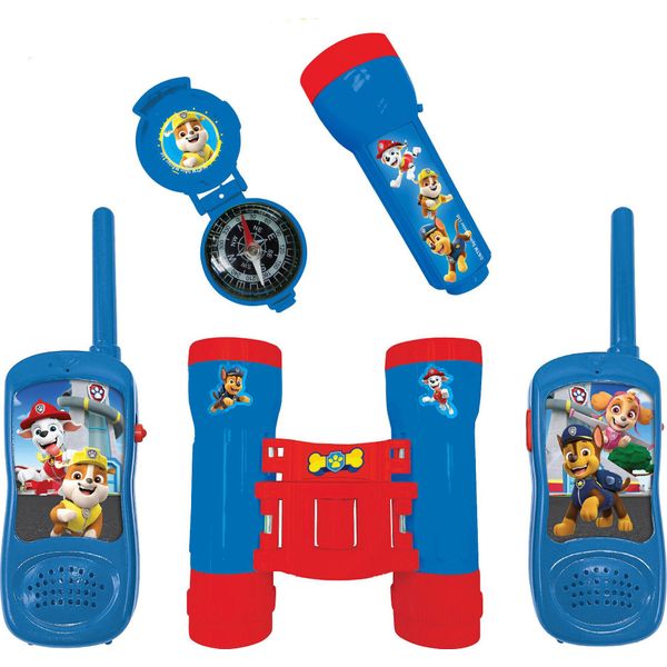 Set Avventura Paw Patrol Con Walkie Talkie Fino A 120 M, Binocolo E Bussola-image