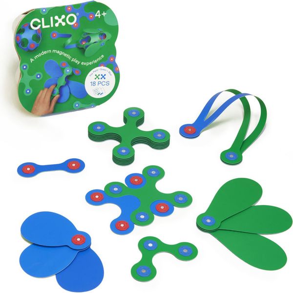 Rappa Clixo Itsy Green & Blue - Kit Magnetico 18 Pezzi-image