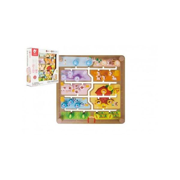 Puzzle/Labirinto Didattico 2In1 In Legno 30X30Cm-image