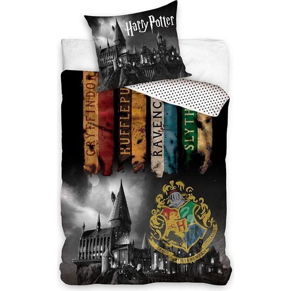 Biancheria Da Letto In Cotone Harry Potter - Notte A Hogwarts-image