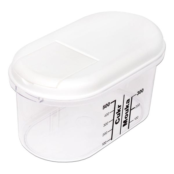 Contenitore Per Alimenti Sfusi 0,5L Ovale Con Ph Stampato A Colori, Coperchio Apribile-image