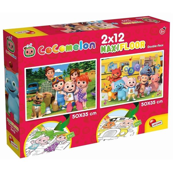 Puzzle Da Pavimento Bifacciale 2X12El. Andiamo A Fare Una Passeggiata 91126 Lisciani Cocomelon-image
