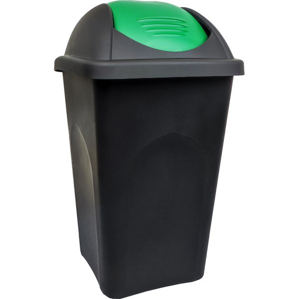 Cestino Per Rifiuti Con Coperchio Basculante, Verde-image