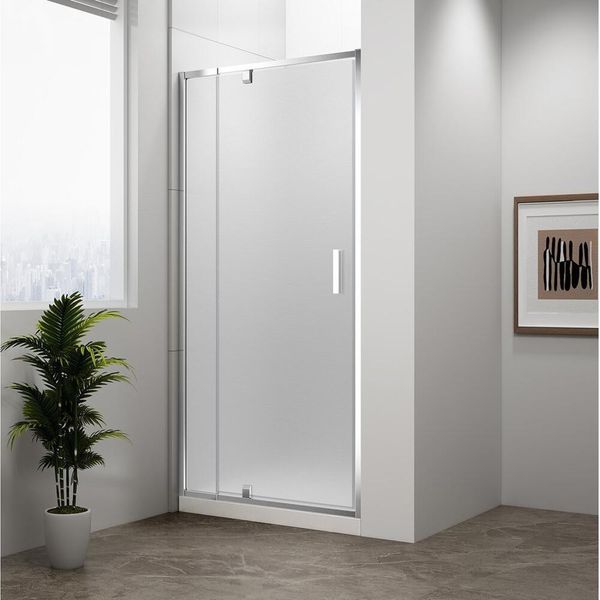 Polysan Easy Line - Porta Doccia Girevole 880-1020 Mm, Vetro Brick EL1738-image