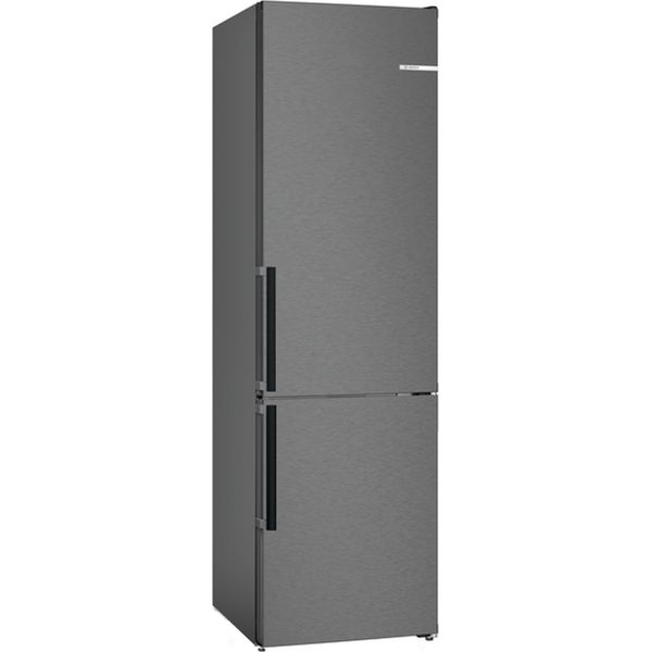 Bosch Serie 4, Combinazione Frigorifero-Congelatore A Libera Installazione Con Vano Congelatore Inferiore, 203 X 60 Cm, Acciaio Inox Nero KGN39VXBT-image