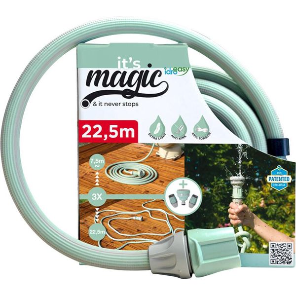 Tubo Da Giardino Espandibile Magic (1/2") Verde Menta Kit 22,5 M"-image