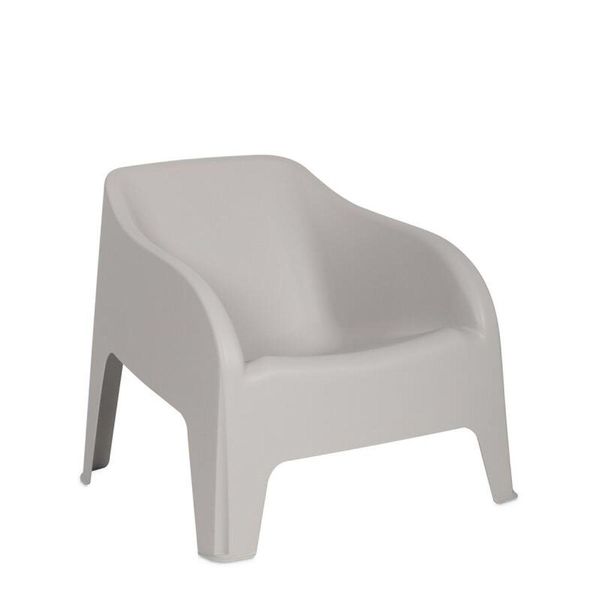 Poltrona Da Giardino In Plastica Toomax Petra Armchair Impilabile Grigio Tortora-image