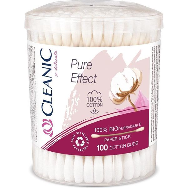 Cleanic, Cotone Fioc Bio Effetto Puro, Confezione Da 100 Pezzi-image